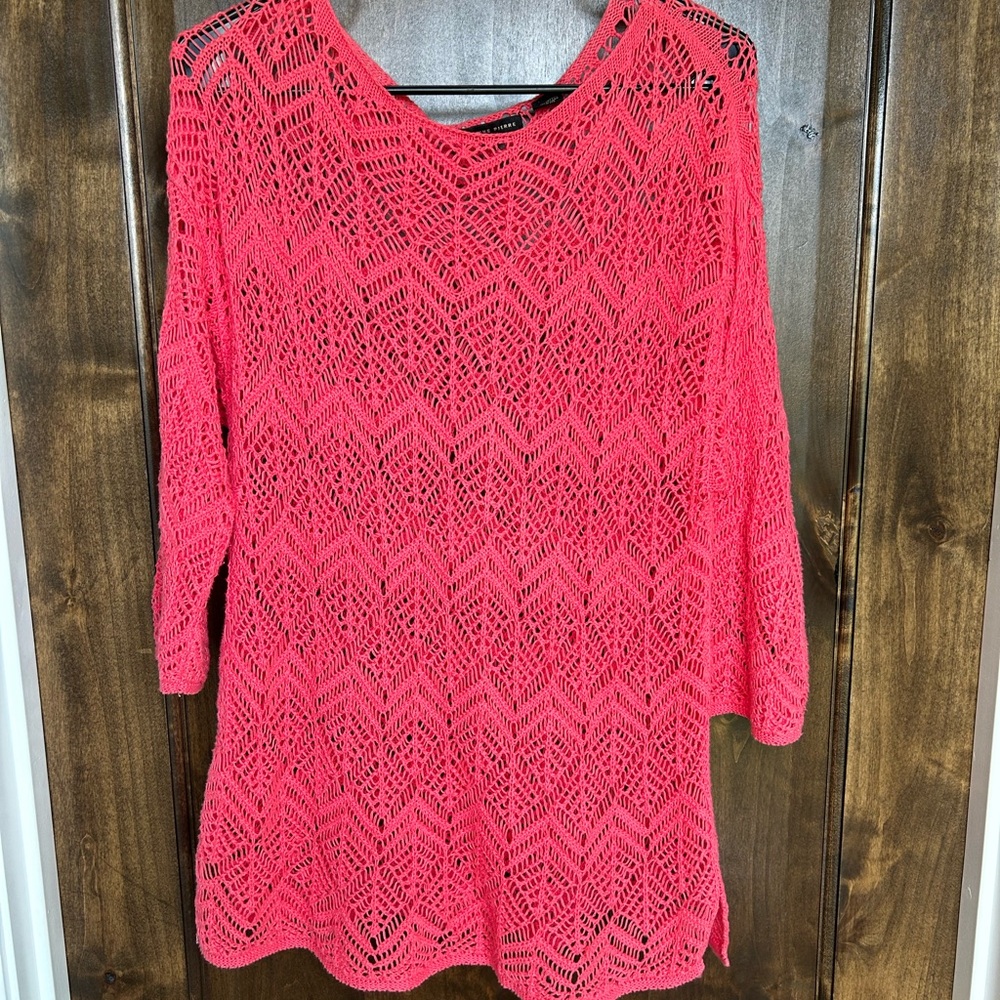 JEANNE PIERRE Vibrant Pink Knit Top